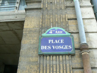 Place des Vosges Le Marais 75004