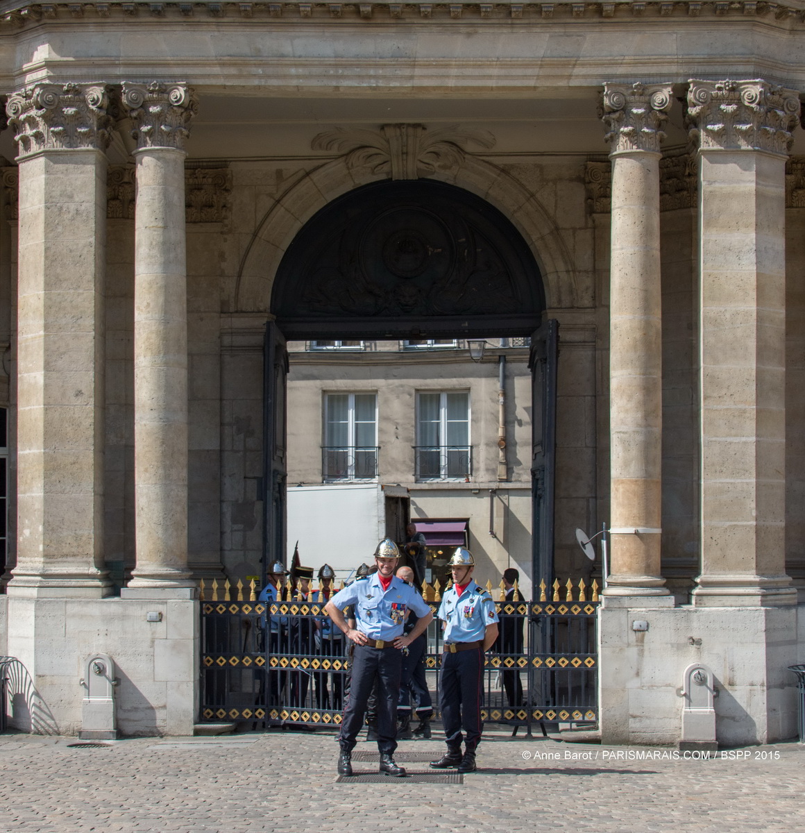 PARISIAN FIREMEN WELCOME YOU TO THE GREATEST OPEN-AIR DANCE FLOOR IN LE MARAIS