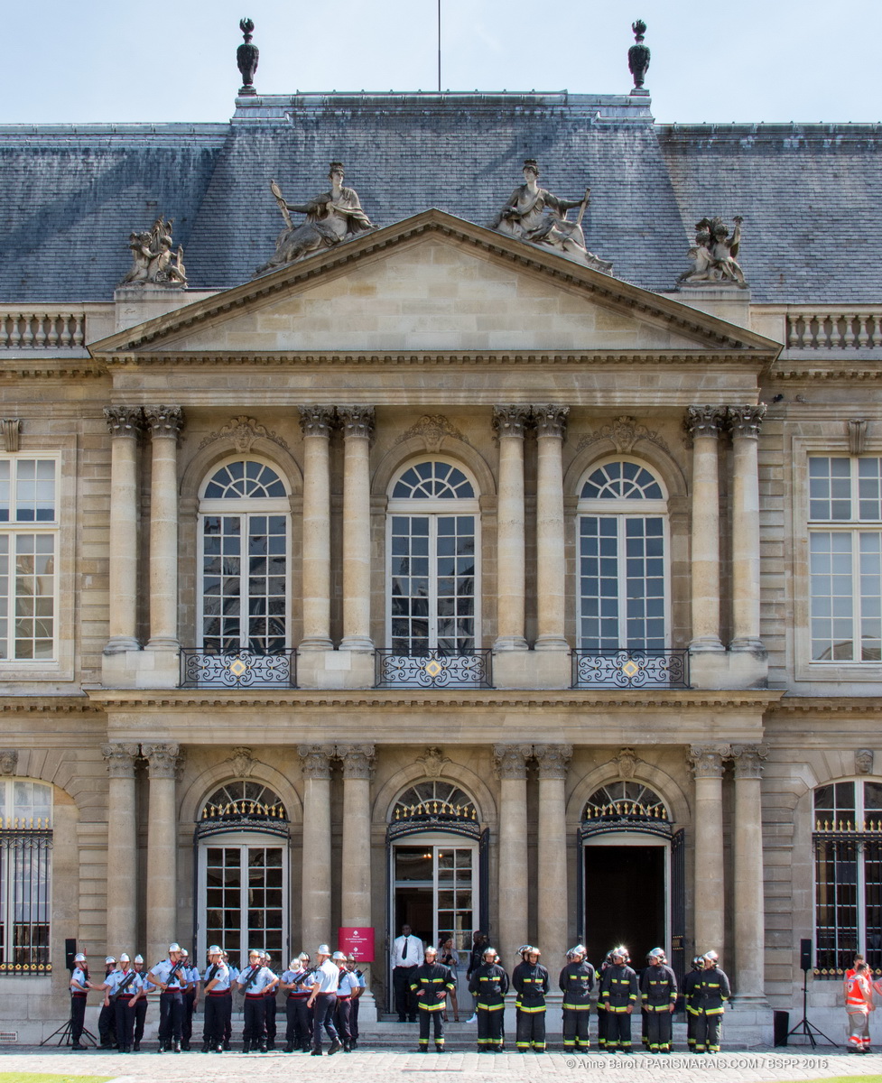 PARISIAN FIREMEN WELCOME YOU TO THE GREATEST OPEN-AIR DANCE FLOOR IN LE MARAIS