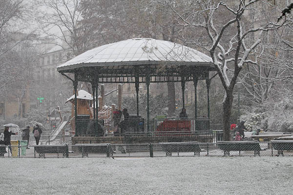 Le Marais under the snow