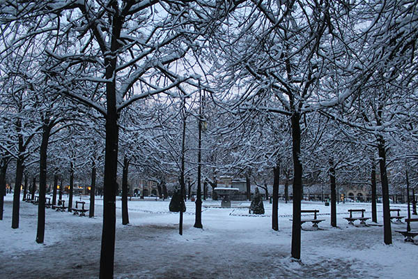 Le Marais under the snow