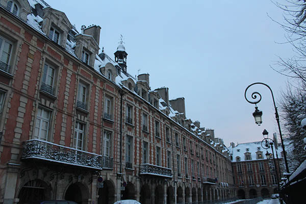 Le Marais under the snow