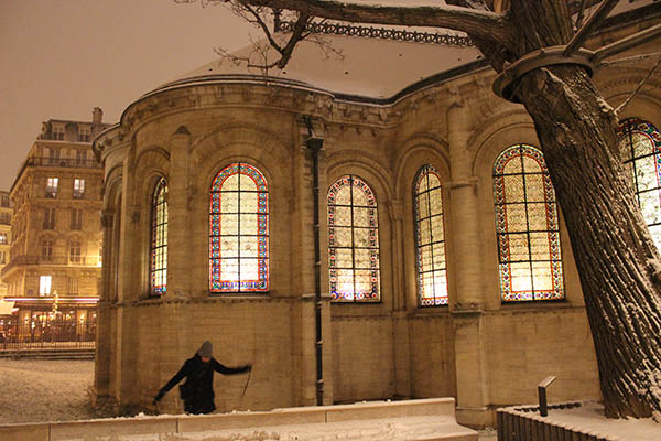 Le Marais under the snow