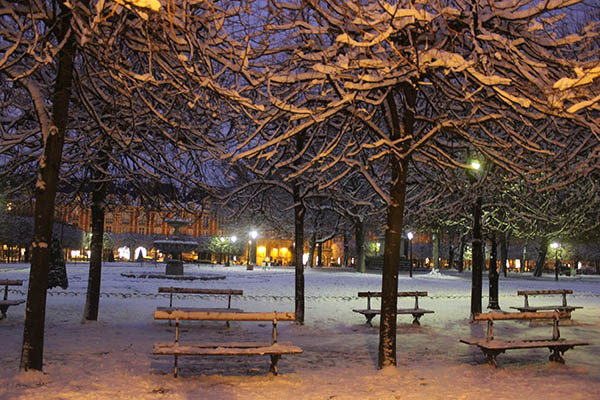 Le Marais under the snow