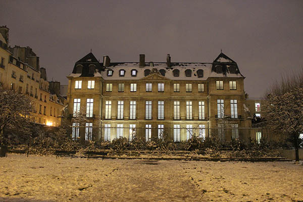 Le Marais under the snow