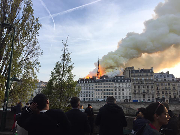 Notre Dame de Paris, le grand incendie