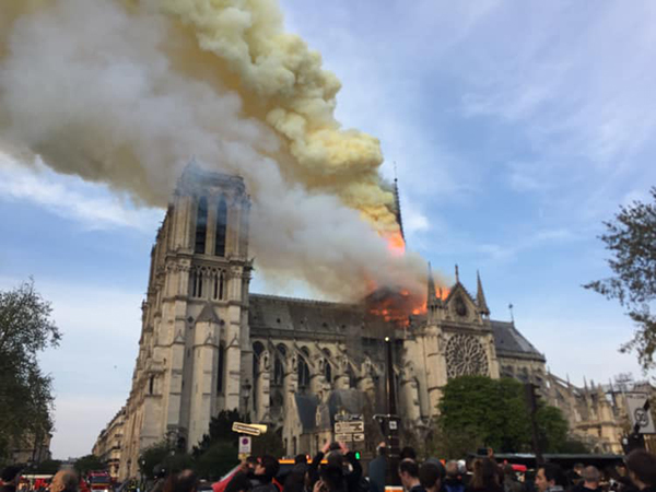 Notre Dame de Paris, le grand incendie