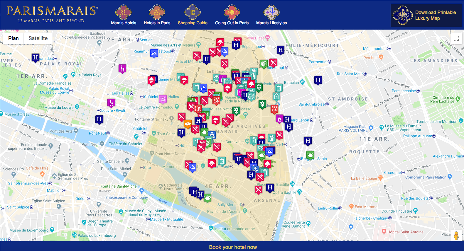 PARIS MARAIS INTERACTIVE MAP