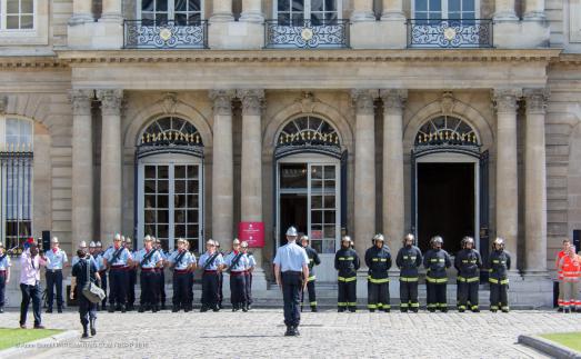 Celebrating Bastille Day with Firemen in Le Marais 